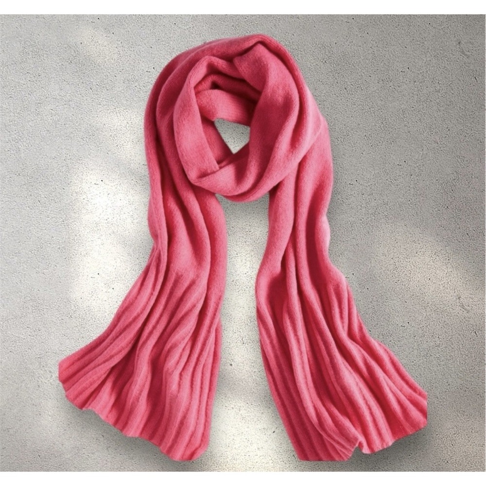 Set Of 4 On 34th Women's Wide-Ribbed Solid Knit Scarf MSRP $168 - Picture 3 of 4
